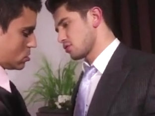 Uncut Businessmen in Suit fucking bareback