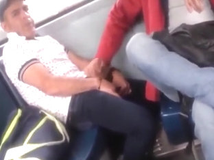 Exhib Wank and sucking in metro