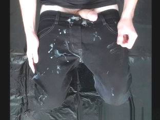 CUMMING 3 TIMES ON JEANS