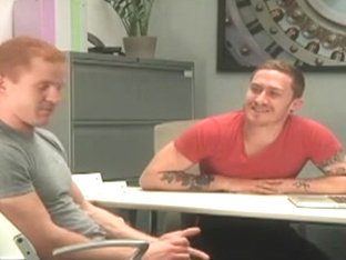 Hunky gay redhead sucked and fucked by hottie