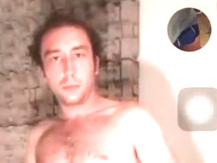 Gay Exhibitionist dances and cums on skype