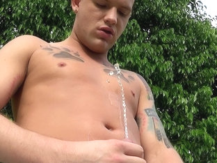 Soaking Wet With Cum & Piss - Brandon Wilde - Boys-Pissing