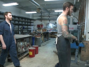 Mechanic edged by his own tools